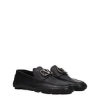 Black Leather Slip-On Loafers
