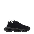 Black Fabric Chunky Sneakers