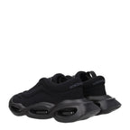 Black Fabric Chunky Sneakers