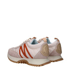 Pink Fabric Chunky Sneakers