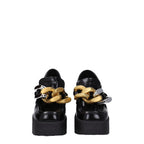 Black Leather Platform Loafers