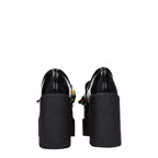 Black Leather Platform Loafers