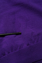 Purple Wool Knit V-neck Cardigan Sweater