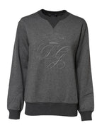 Gray DG Logo Embroidered Pullover Sweater