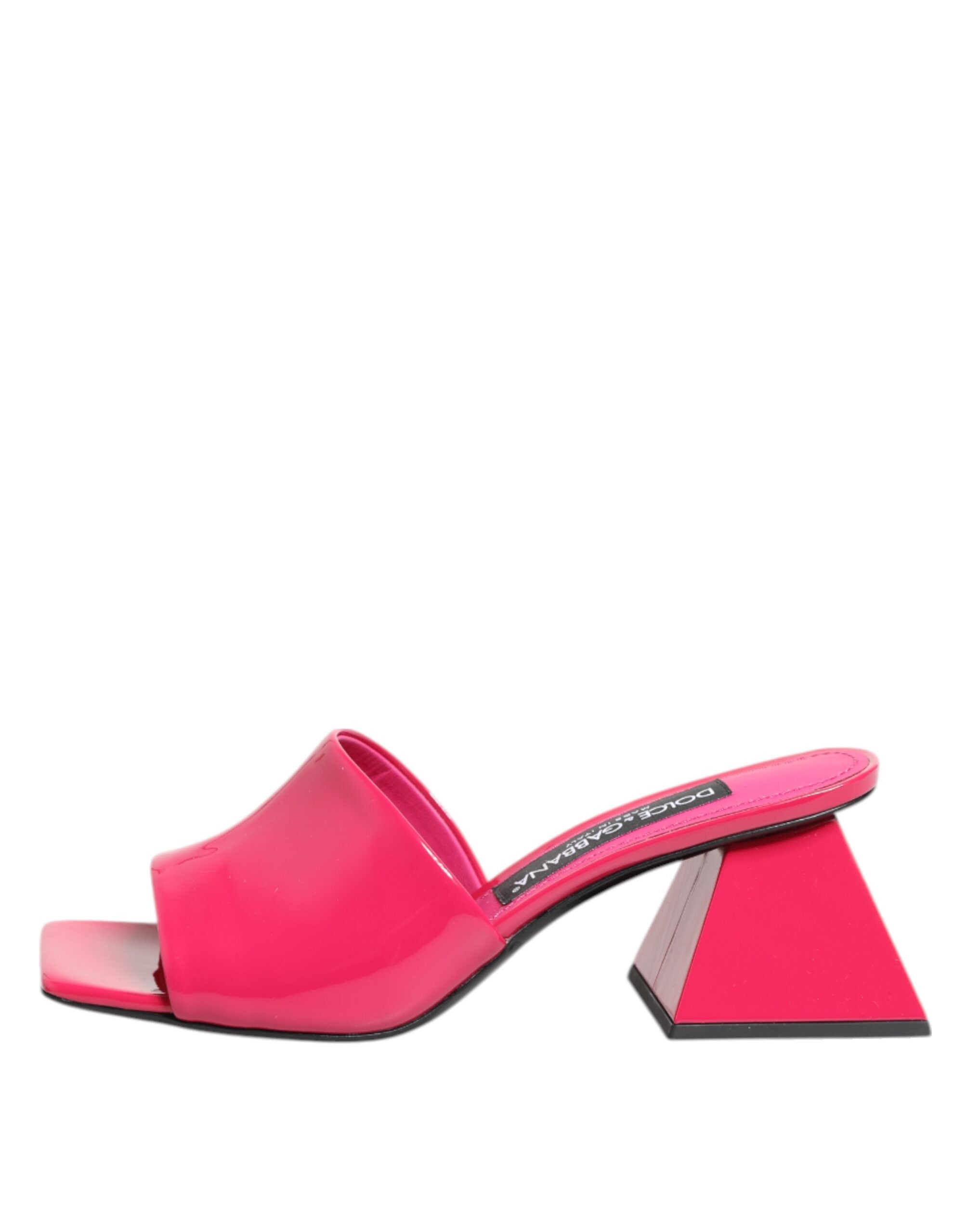 Pink Open Toe Block Heel Mules Sandals Shoes