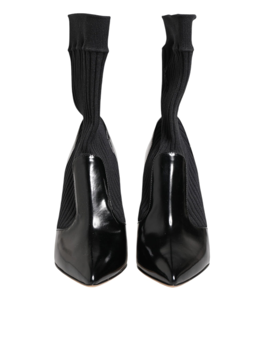 Black Stretch Stilettos Booties Socks Shoes