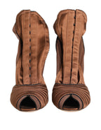 Brown Bette High Heeled Ankle Boots Shoes