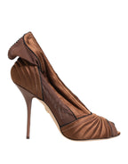 Brown Bette High Heeled Ankle Boots Shoes