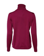 Fuchsia Wool Long Sleeves Turtleneck Sweater