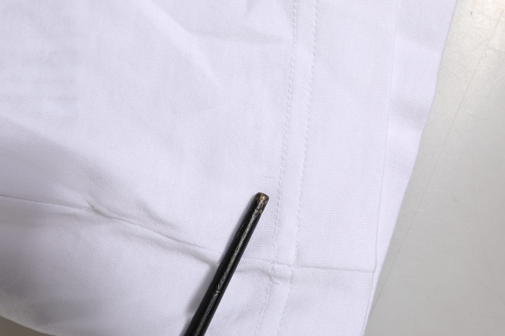 White Short Sleeves DG Logo Print Top T-shirt