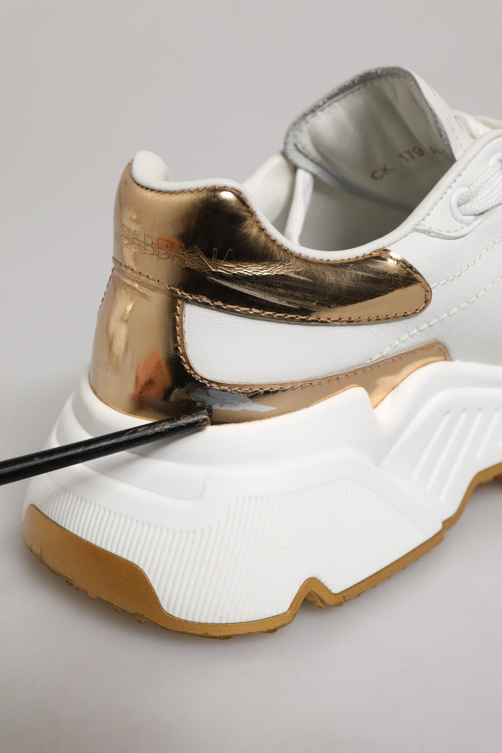 White Gold DAYMASTER Leather Sneakers Shoes