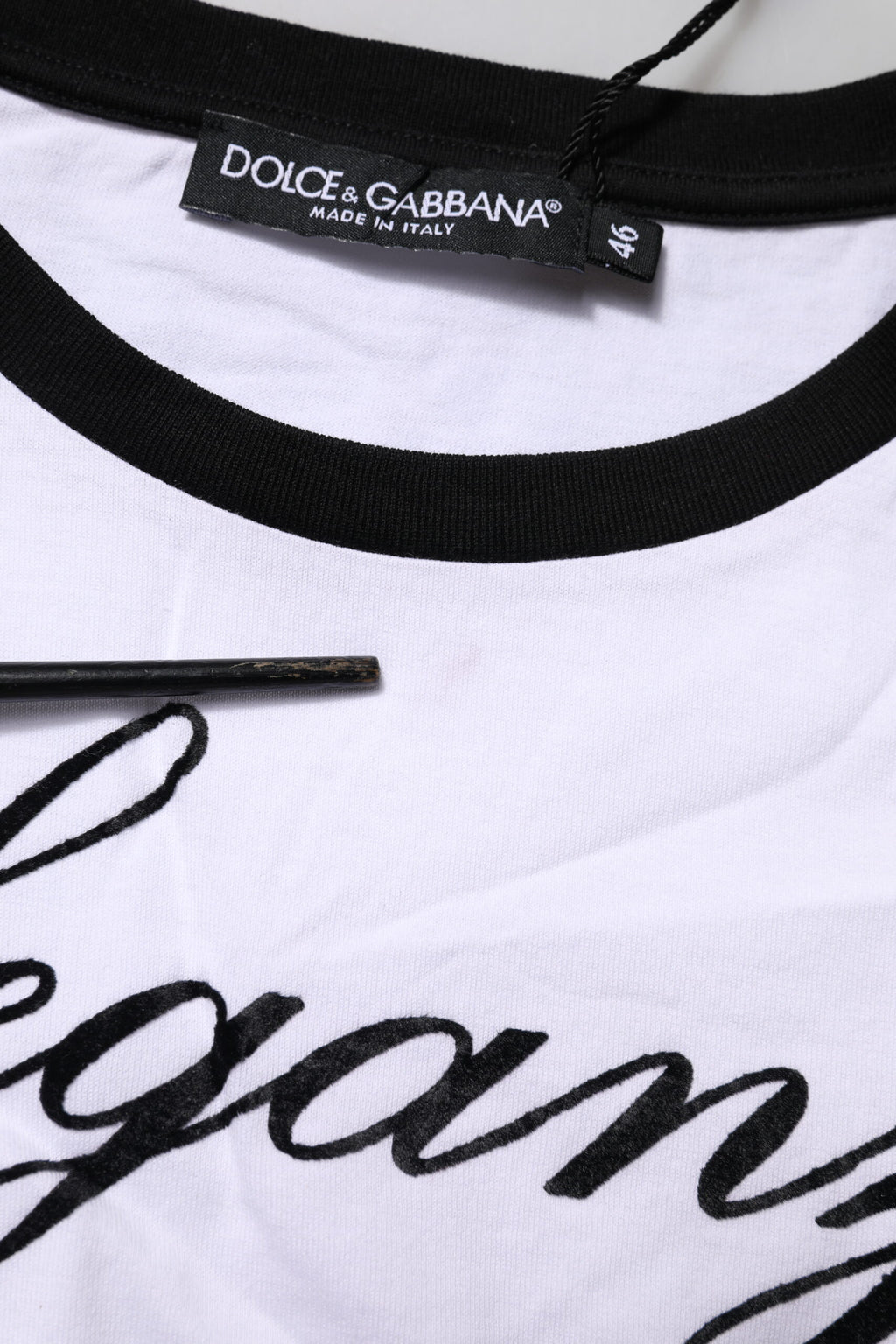 White Eleganza Cotton Crew Neck Tee T-shirt