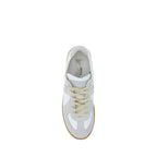 White Calf Leather Bos Taurus Low Top Sneakers