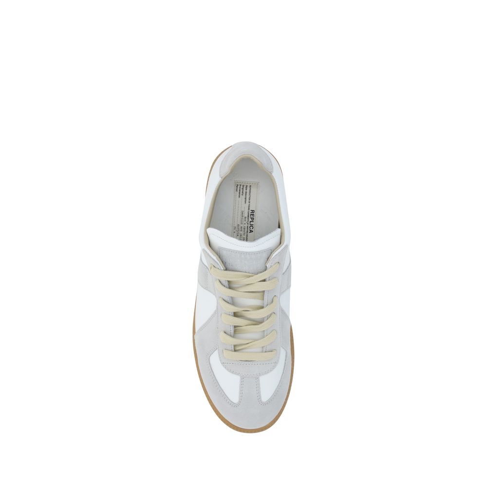 White Calf Leather Bos Taurus Low Top Sneakers