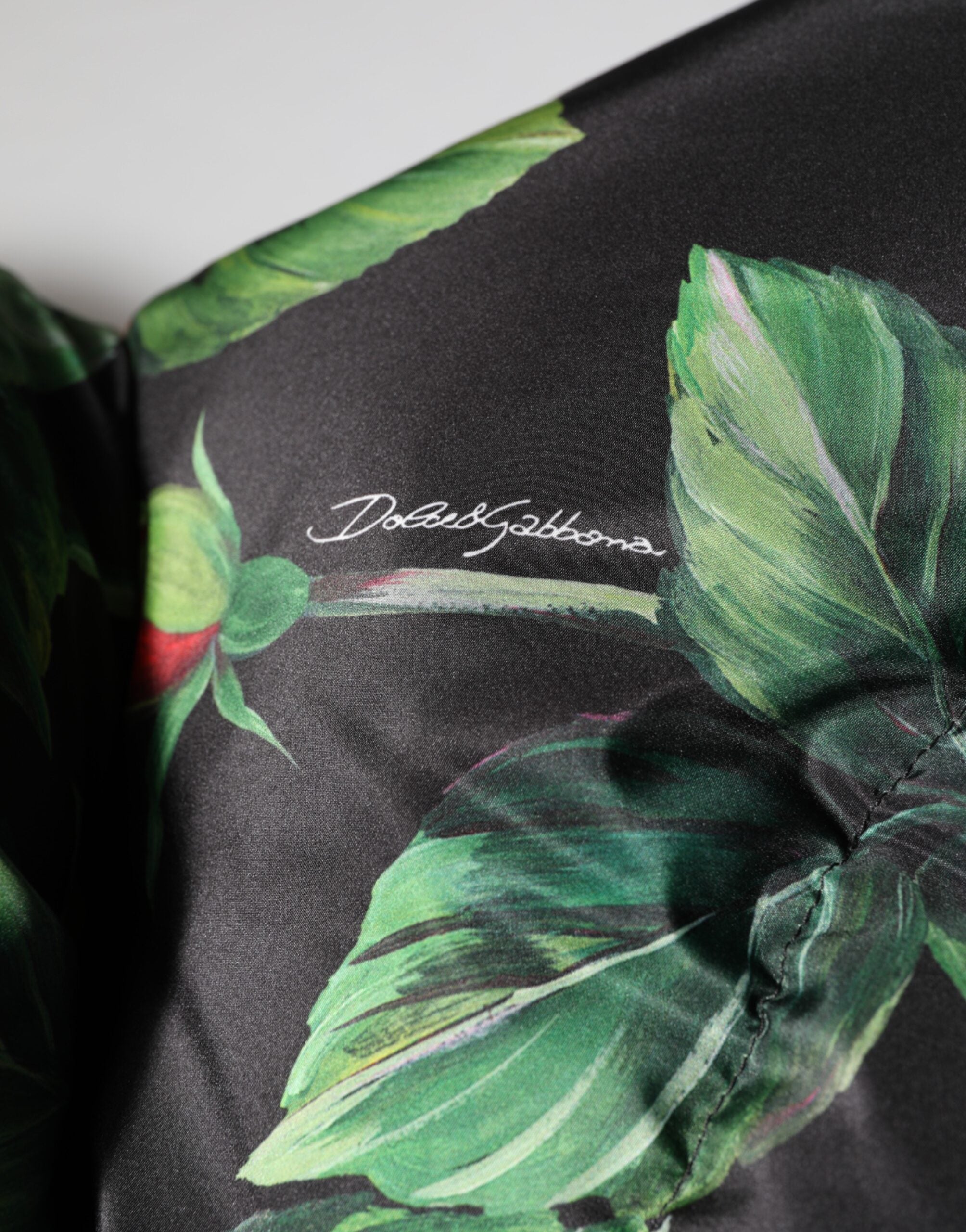 Multicolor Floral Puffer Coat Full Zip Jacket