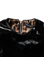 Black Bodycon Sheath Puff Sleeve Mini Dress