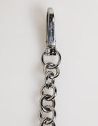 Black White DG Rubber Logo Silver Men Keychain Keyring