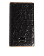 Black Leather Exotic Skin 3000mAh Power Bank Charger USB