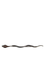 Silver Brass Crystal Spilla Serpente Mens Brooch Pin