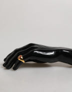 Gold Tone Real Brass Red DG Logo Men Ring