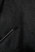 Black Polyester Pullover Sweatshirt Sweater