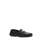 Black Calf Leather Bos Taurus Slip-On Loafers