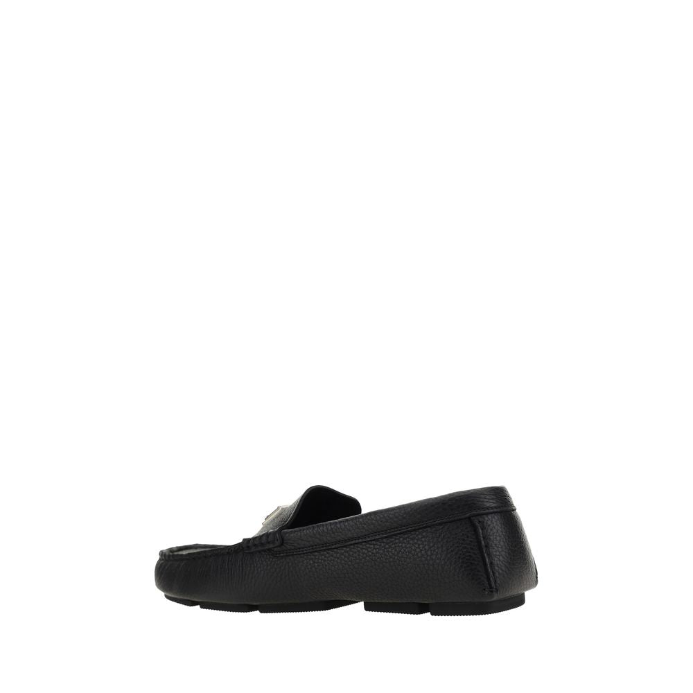 Black Calf Leather Bos Taurus Slip-On Loafers