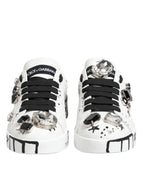 White Portofino Crystal Sneakers  Shoes