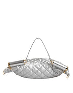 Silver Quilted Filled Crossbody Shoulder Bag SICILY Bag