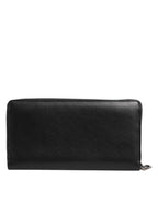 Black Blue Exotic Leather Men Continental Clutch Wallet