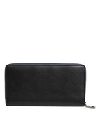 Black Blue Exotic Leather Men Continental Clutch Wallet