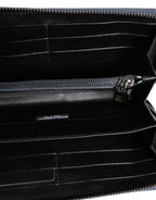 Black Blue Exotic Leather Men Continental Clutch Wallet