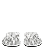 Black White Logo Beachwear Flats Slipper Shoes