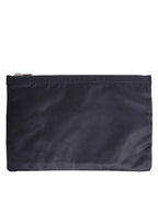 Blue DG Logo Patch Embellished Pouch Clutch Men Borse Bag