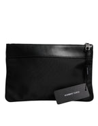 Multicolor Leopard Print Jacquard Logo Plaque Pouch Bag