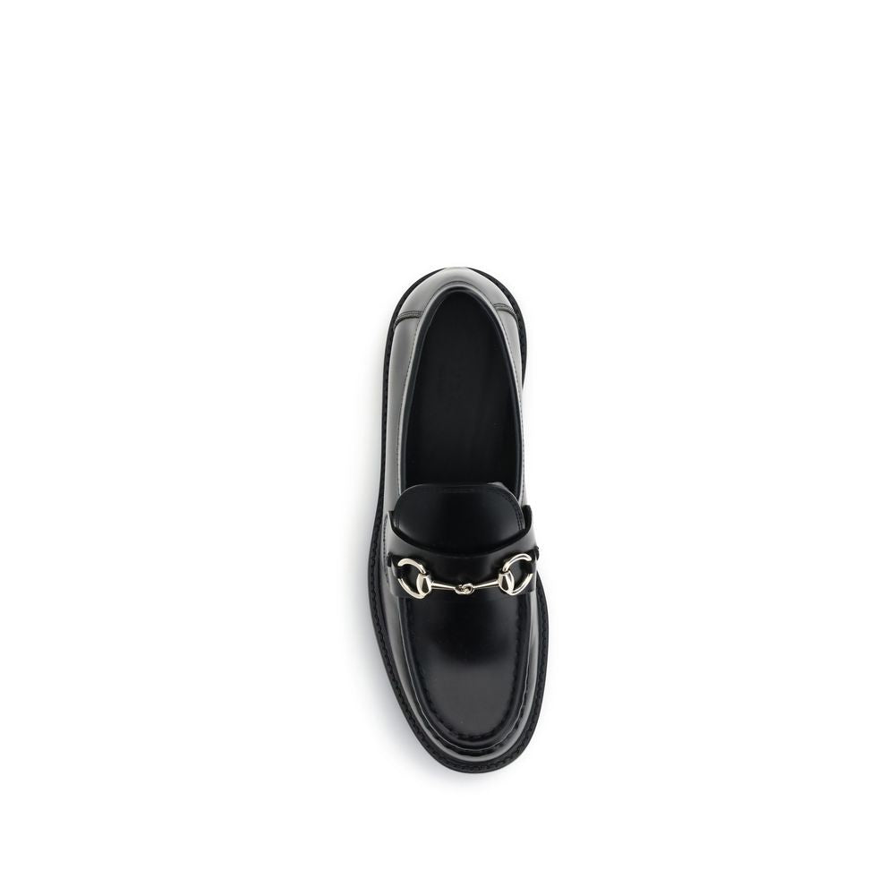 Black Calf Leather Bos Taurus Slip-On Loafers