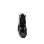 Black Calf Leather Bos Taurus Slip-On Loafers