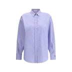 Blue Cotton Dress Shirt