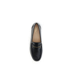 Black Calf Leather Bos Taurus Slip-On Loafers