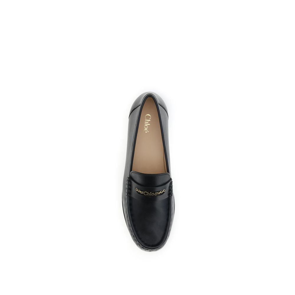 Black Calf Leather Bos Taurus Slip-On Loafers