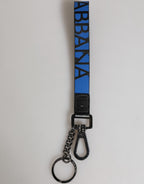 Blue Nylon Logo DG Crown Men's Holder Keychain Keyring