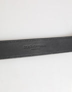 Silver Textured Leather Gold Tone Metal Neckband