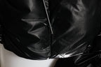 Black Logo Full Zip Hooded Quilted Jacket
