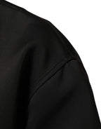 Black Polyester Logo Plaque Bomber Jacket