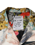Multicolor Silk Opera Print Men Casual Shirt