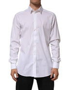 White Cotton GOLD Long Sleeves Formal Shirt