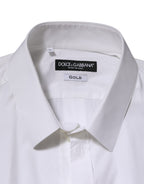 White Cotton GOLD Long Sleeves Formal Shirt