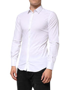 White GOLD Cotton Long Sleeves Dress Men Shirt