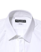 White GOLD Cotton Long Sleeves Dress Men Shirt