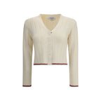 Beige Fleece Wool Cardigan